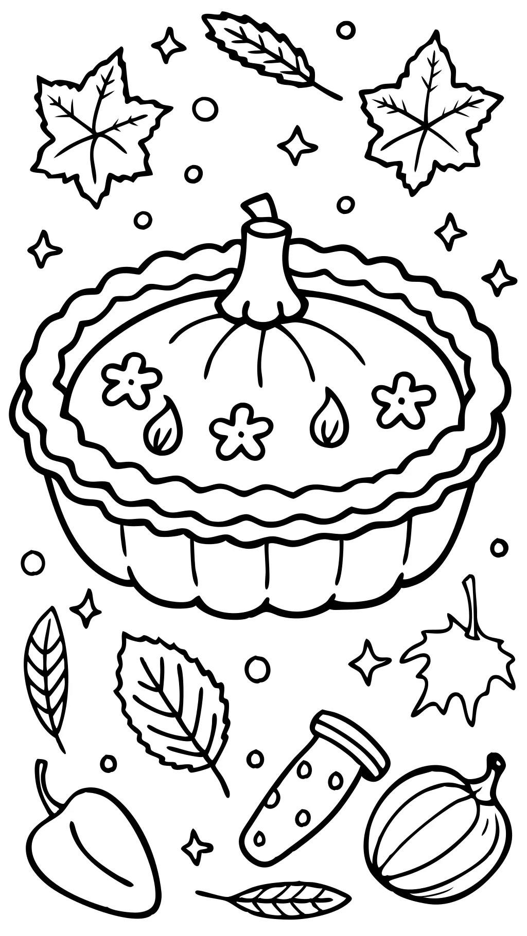 pumpkin pie coloring page